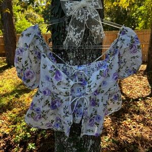 Floral Purple Women's Top